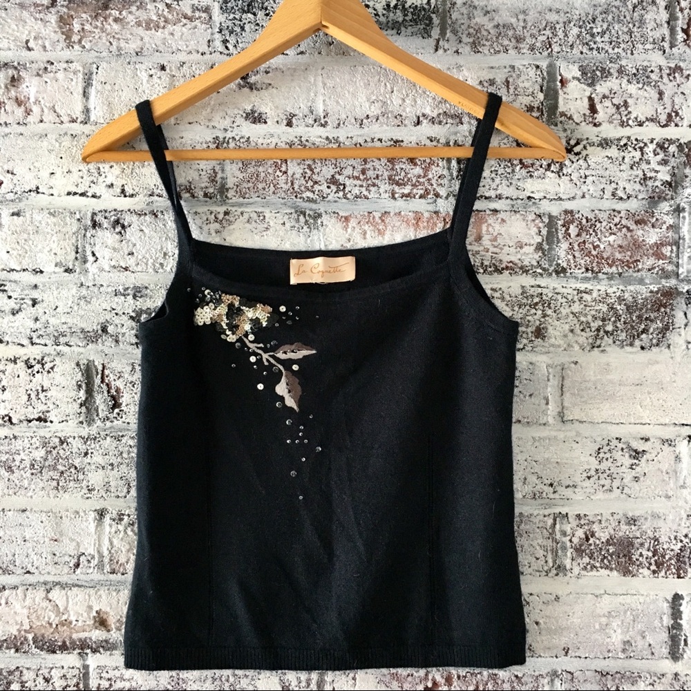 Vintage 1950’s sweater tank with sequins
